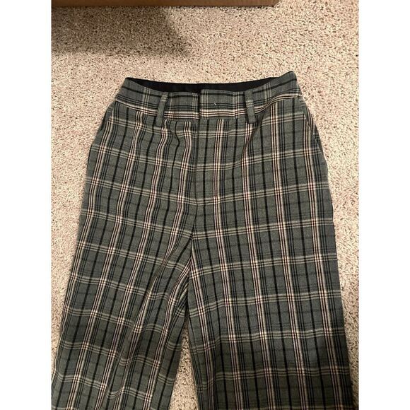 Express x Negin mirsalehi Plaid Wide Leg Trousers Pants size 0 - Picture 4 of 4